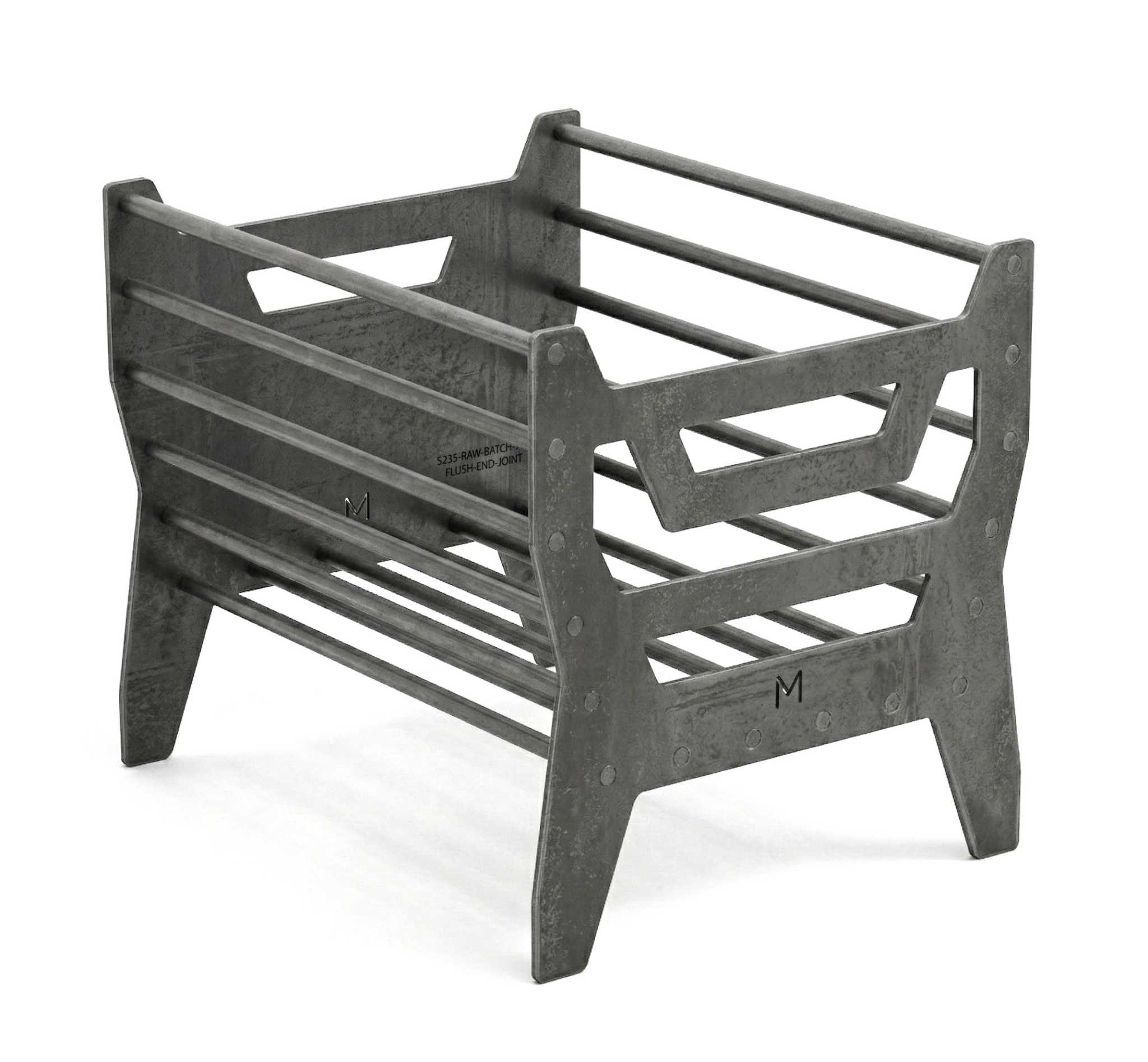 Heavy-duty Raw steel coal maker for efficient braai ember production with heat protection and durable construction